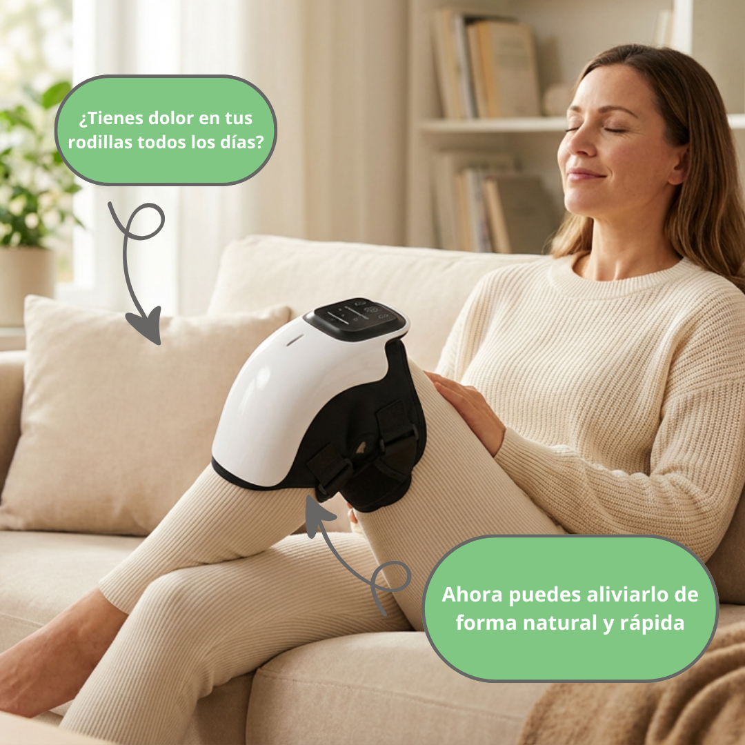 Masajeador de rodillas con calor y vibración – Alivia el dolor y recupera tu movilidad