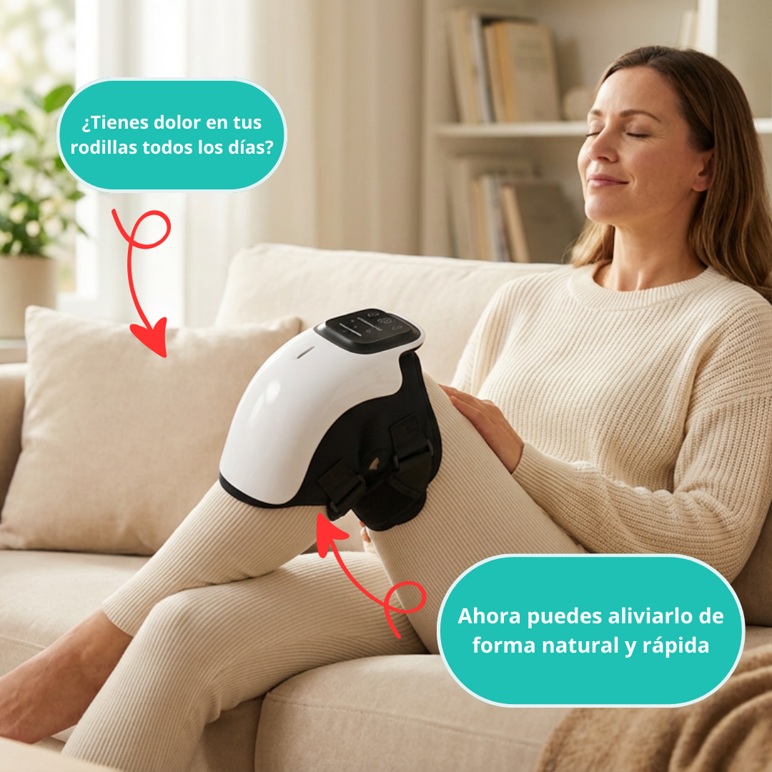Masajeador de rodillas con calor y vibración – Alivia el dolor y recupera tu movilidad