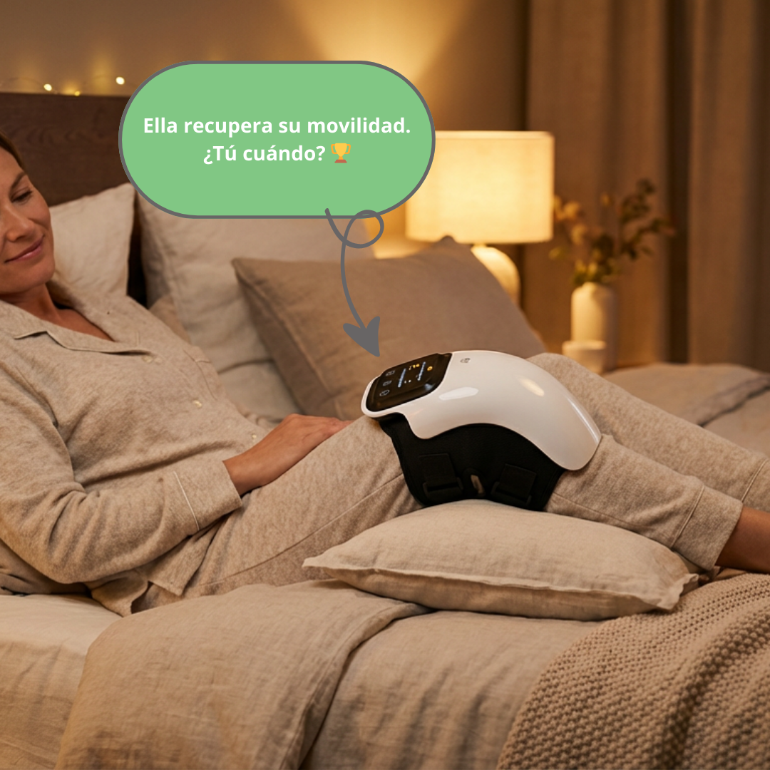 Masajeador de rodillas con calor y vibración – Alivia el dolor y recupera tu movilidad