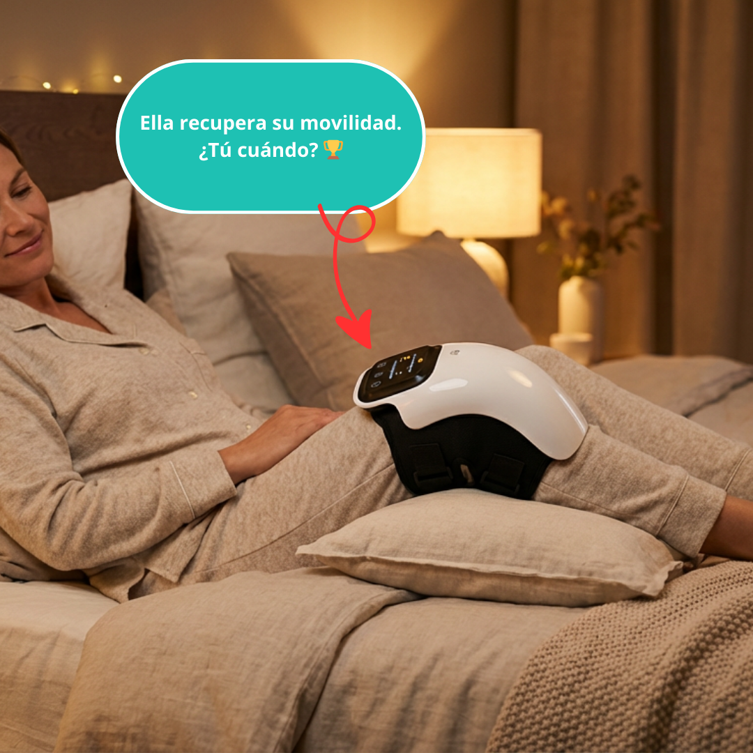 Masajeador de rodillas con calor y vibración – Alivia el dolor y recupera tu movilidad