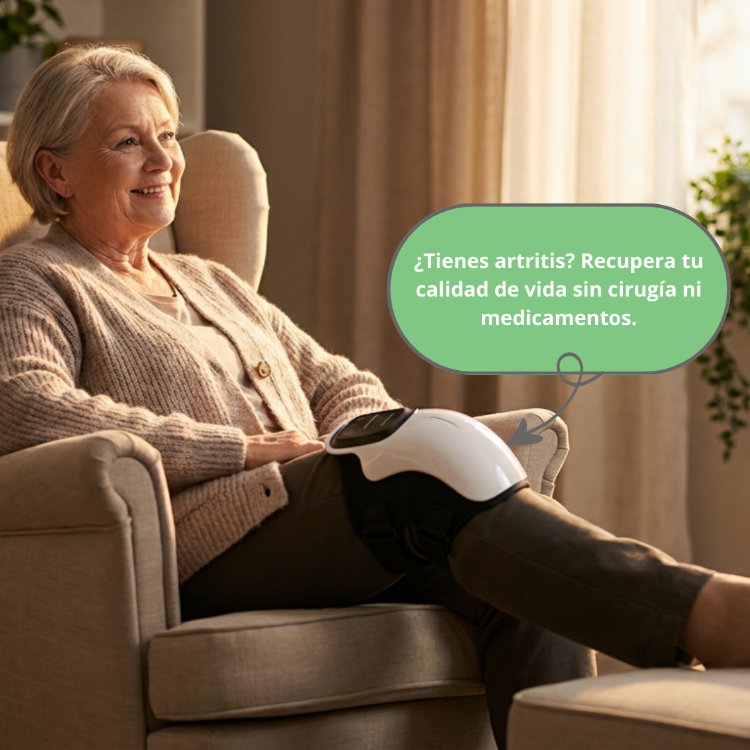 Masajeador de rodillas con calor y vibración – Alivia el dolor y recupera tu movilidad